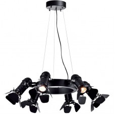 Φωτιστικό Κρεμαστό 6xE27 230V Μαύρο 955CINEMA6